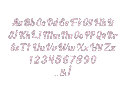 Quick light Font – Alphabet machine embroidery design by Artapli