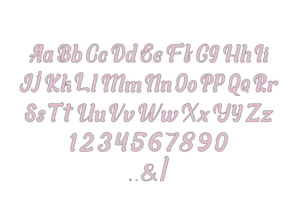 Quick light Font, light bean stitch machine embroidery designs alphabet ...