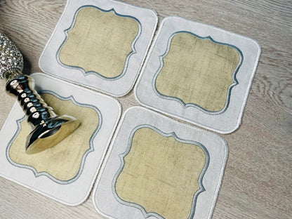 Classic & Classy Napkin 2 coasters ITH – Sizes 4" 5" 6" 7" 8" 9" Digital Embroidery File | Artapli