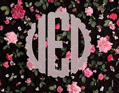 Mylar Scalloped Circle Monogram Font – Embroidery 2" 2.5" 3" 3.5" 4" 4.5" | BX PES DST JEF | Artapli