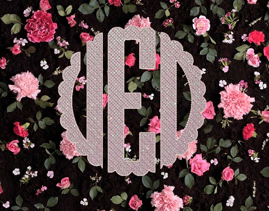 Mylar Scalloped Circle Monogram Font – Embroidery 2" 2.5" 3" 3.5" 4" 4.5" | BX PES DST JEF | Artapli