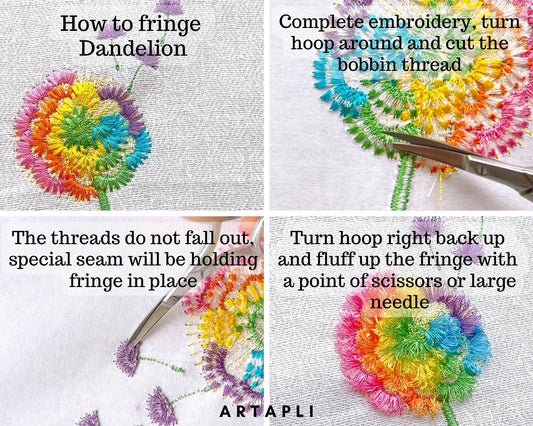 Fringed Dandelion Flower – Instant Download | Artapli