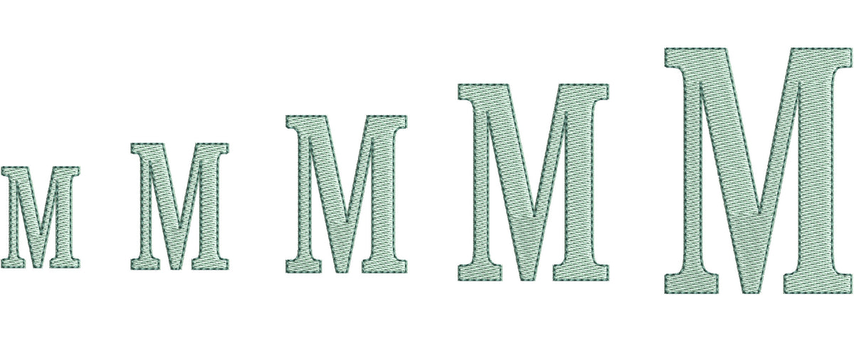 Fill Stitch Block Font Ronny