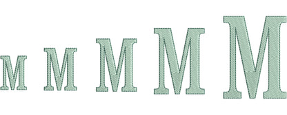 Fill Stitch Block Font Ronny