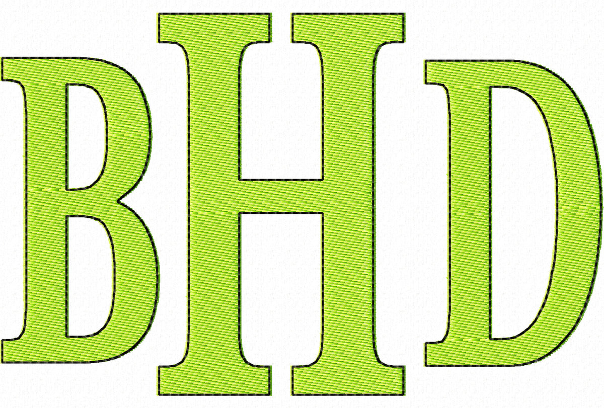 Fill Stitch Block Font Ronny