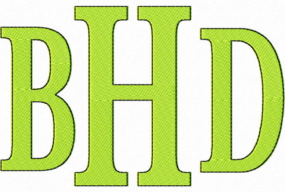 Fill Stitch Block Font Ronny