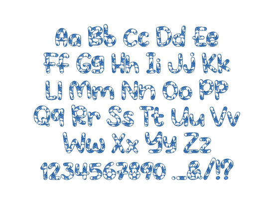 Patriotic Stars and Stripes Fonts 2 types machine embroidery designs ...