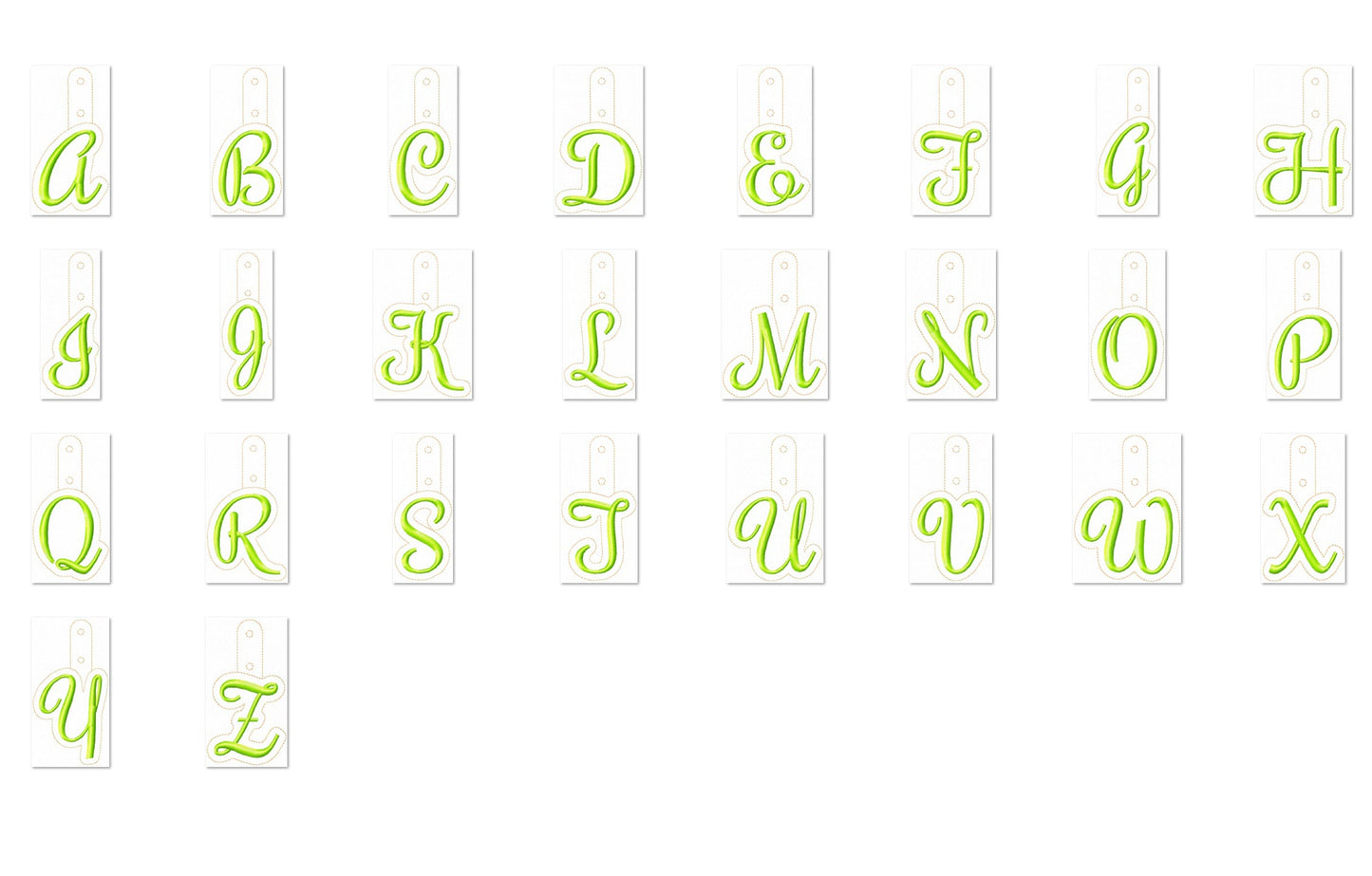 Script Monogram keychain ITH – Sizes 3" 4" BX Digital Font File | Artapli
