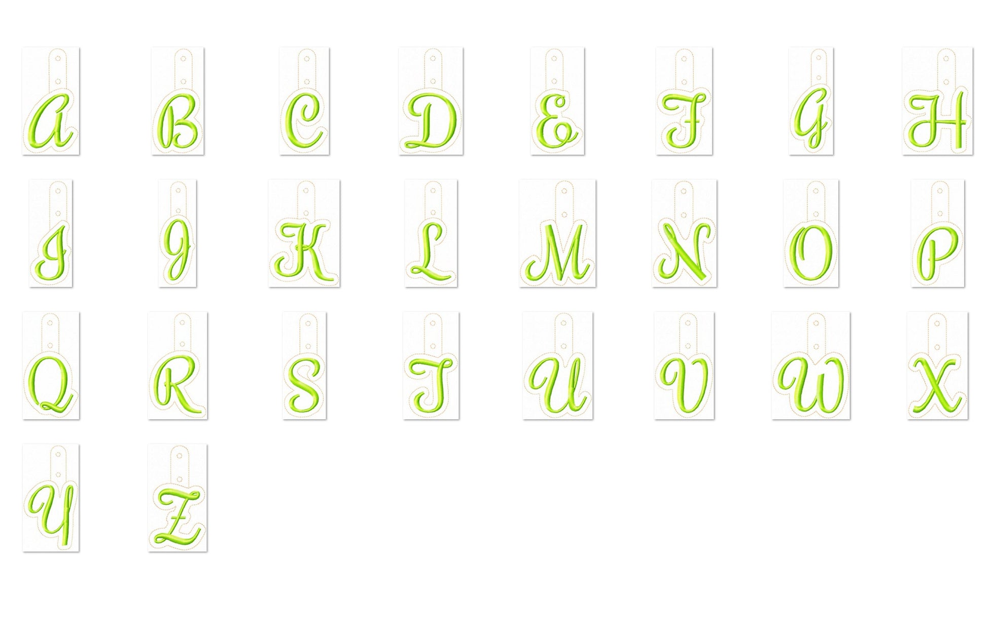 Script Monogram keychain ITH – Sizes 3" 4" BX Digital Font File | Artapli