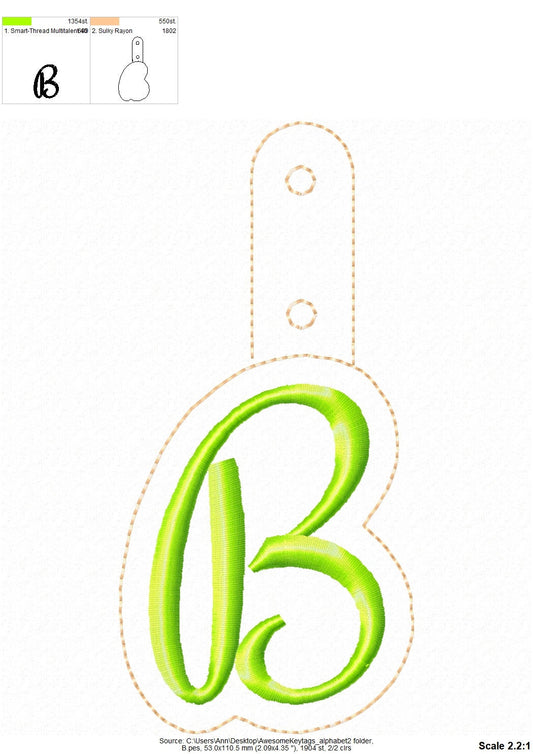 Script Monogram keychain ITH – Instant Download | Artapli
