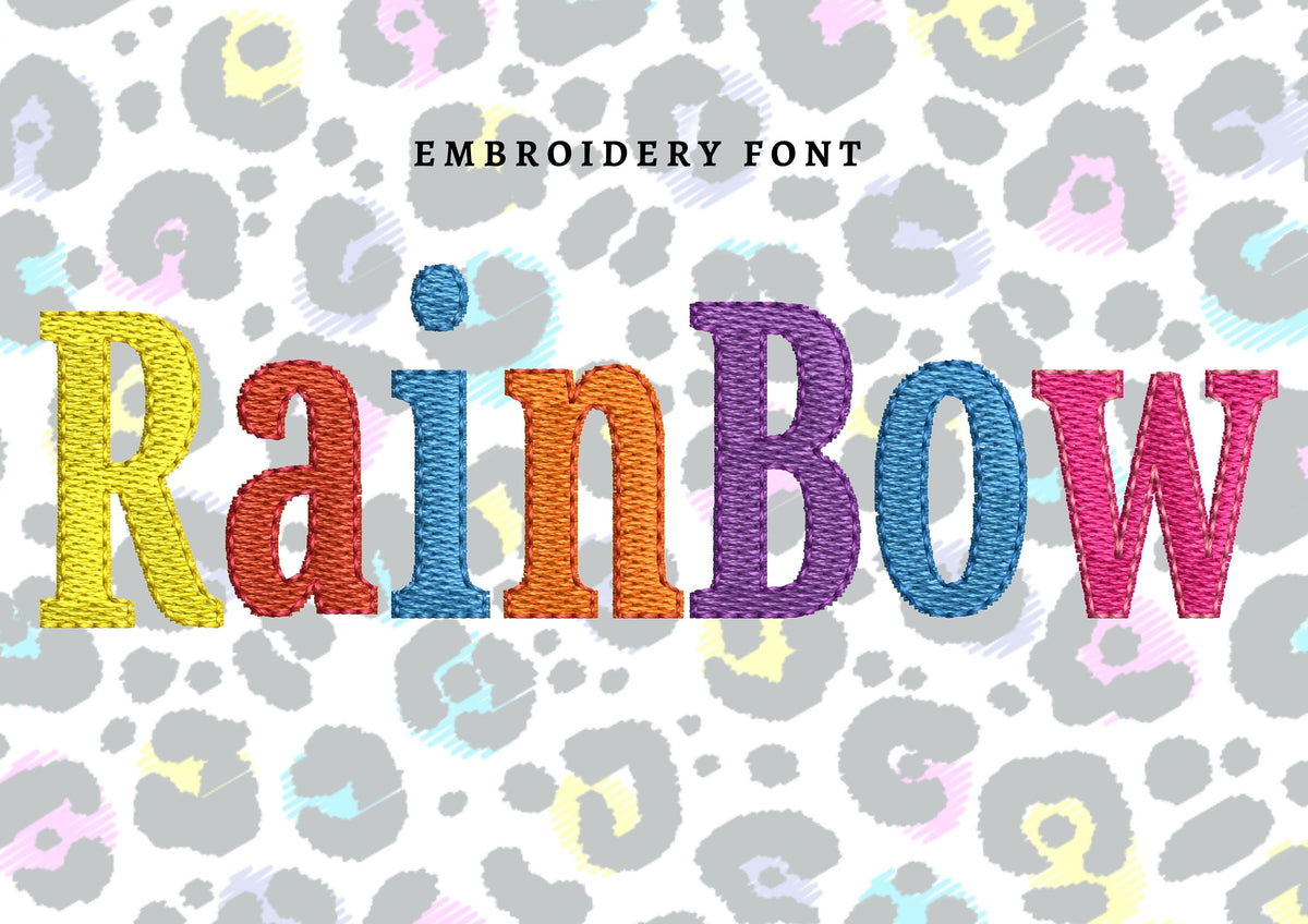 Fill Stitch Block Font Ronny