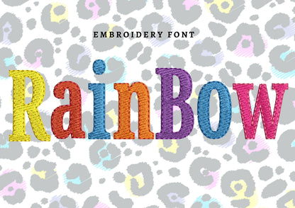 Fill Stitch Block Font Ronny