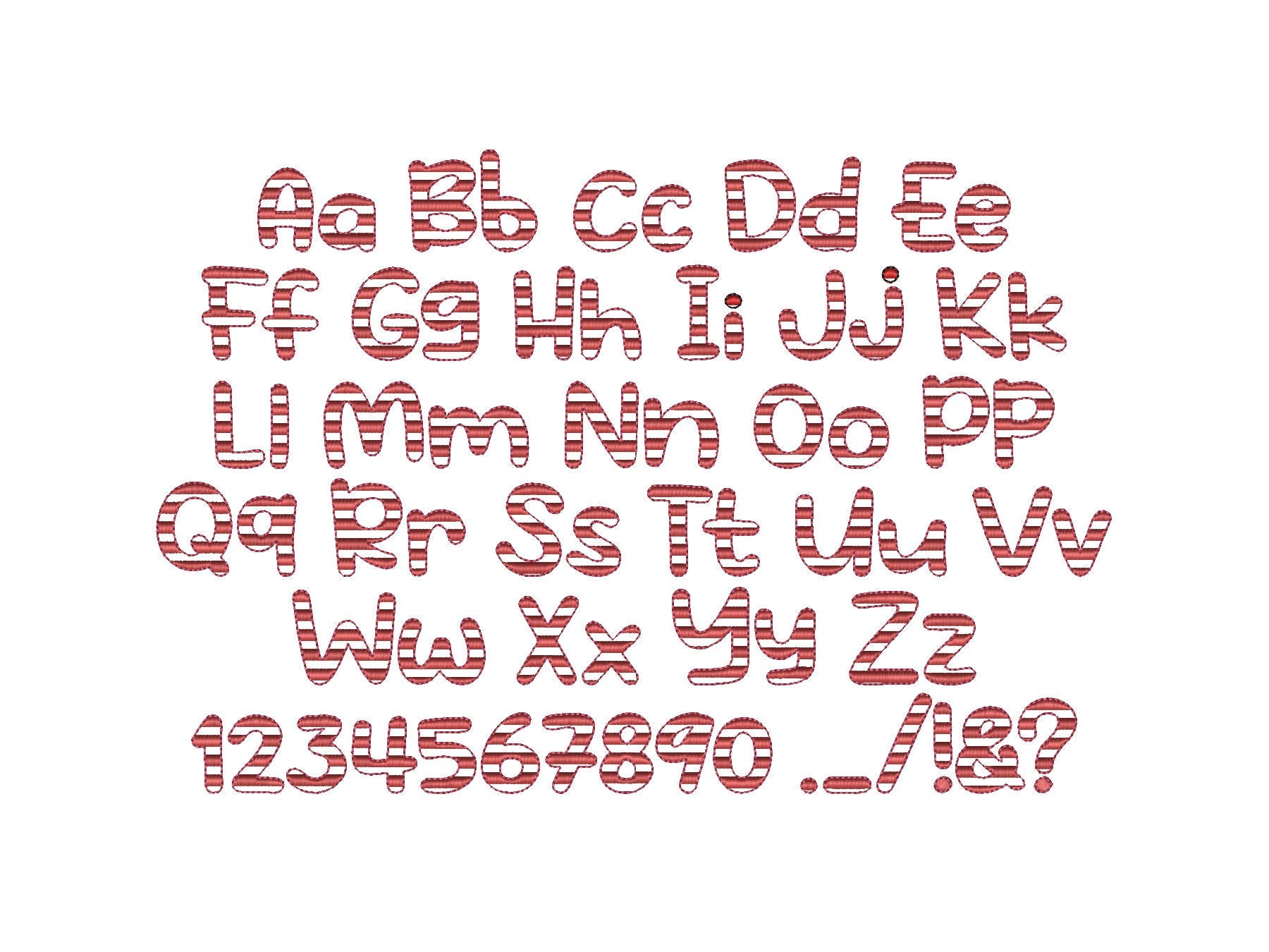 Patriotic Stars and Stripes Fonts 2 – 4th July machine embroidery design by Artapli