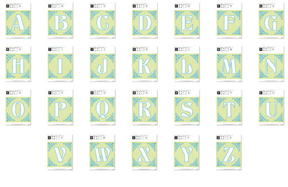 Chinoiseries Embossed Monogram – Sizes 4" 4.5" 5" 5.5" 7" BX Digital Font File | Artapli