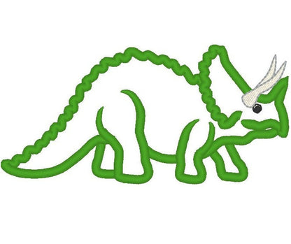 Triceratops dinosaur Applique Embroidery 4" 5" 6" 7" | PES DST JEF | Artapli