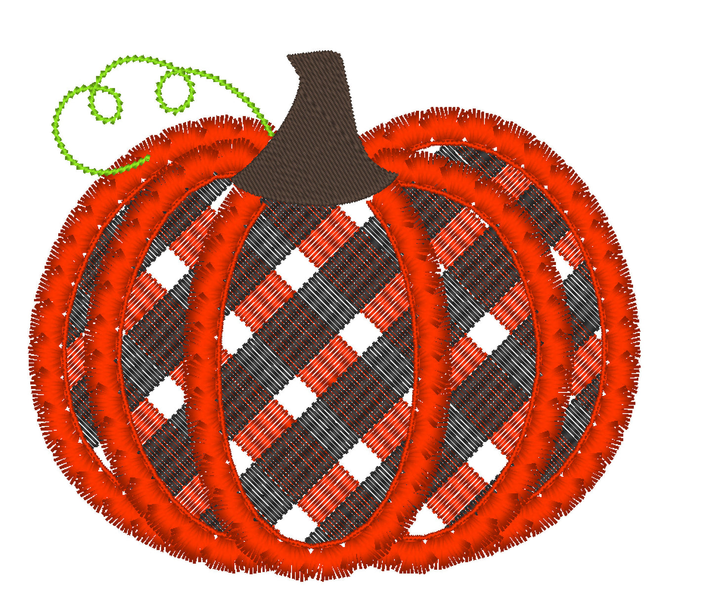 Light Stitch Tartan Gingham Fringed Pumpkin ITH Project Fringe in the Hoop Machine Embroidery Designs Fluffy Chenille Fall Pumpkin - Etsy
