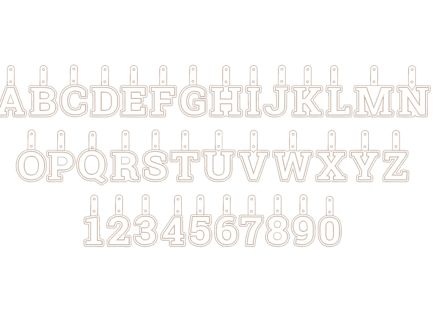 Puffy Foam Monogram Keychain – Sizes 3.5" 5" 7" BX Digital Font File | Artapli