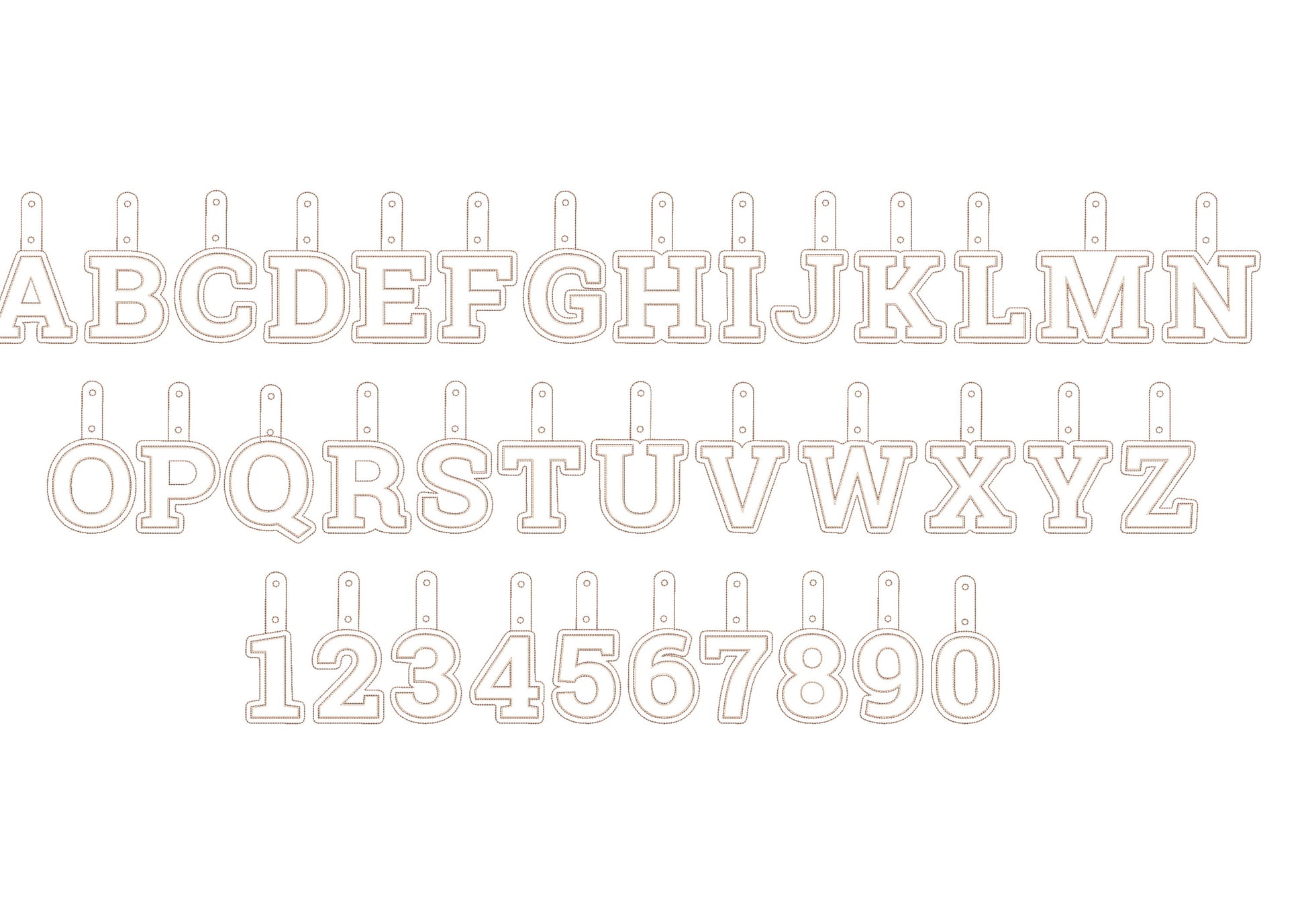 Puffy Foam Monogram Keychain – Sizes 3.5" 5" 7" BX Digital Font File | Artapli