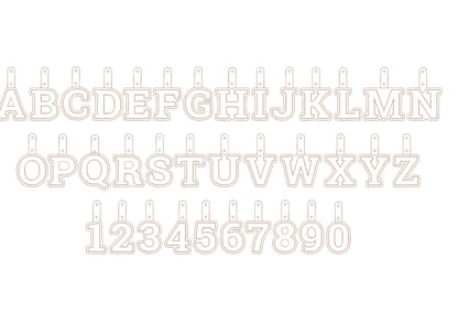 Puffy Foam Monogram Keychain – Sizes 3.5" 5" 7" BX Digital Font File | Artapli