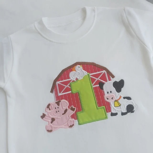 Farm Barn Animals Birthday Number 1 One