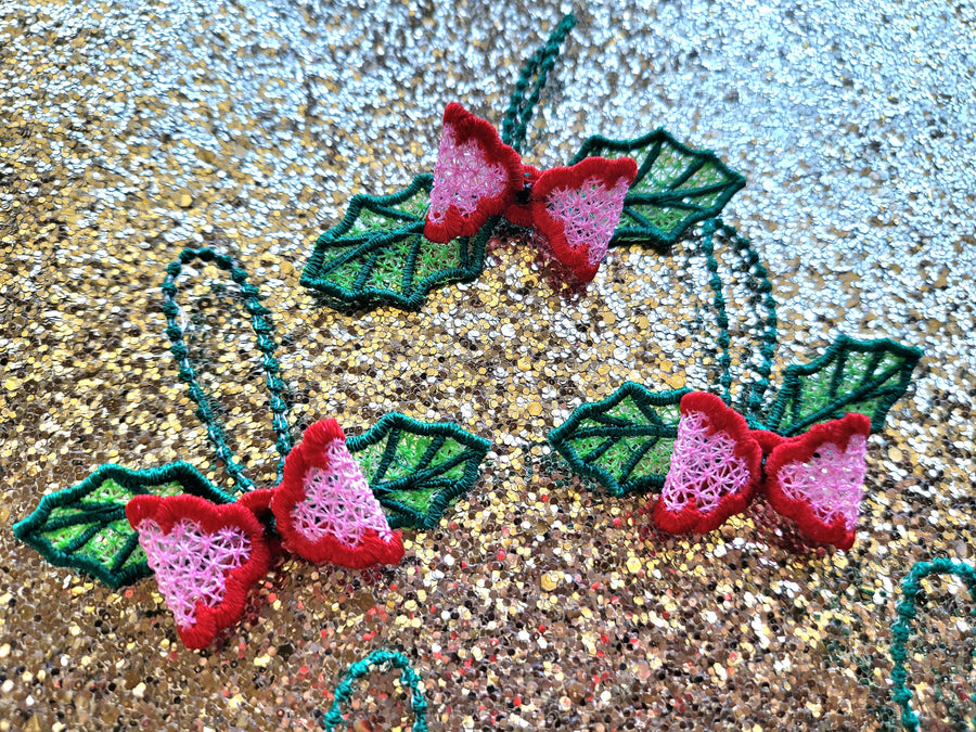 Christmas Tree Ornament Unique Hanger Bow - image 1