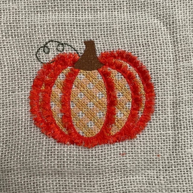 Light Stitch Tartan Gingham Fringed Pumpkin ITH Project Fringe in the Hoop Machine Embroidery Designs Fluffy Chenille Fall Pumpkin - Etsy