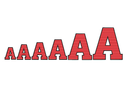 Fringed Fluffy Sport Font – Block embroidery pattern by Artapli