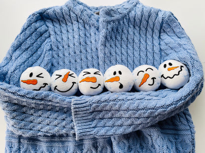 Snowball for playing snow fight SET of 6 ITH In The Hoop Machine Embroidery designs in one step super simply ITH Christmas kids plushie ball