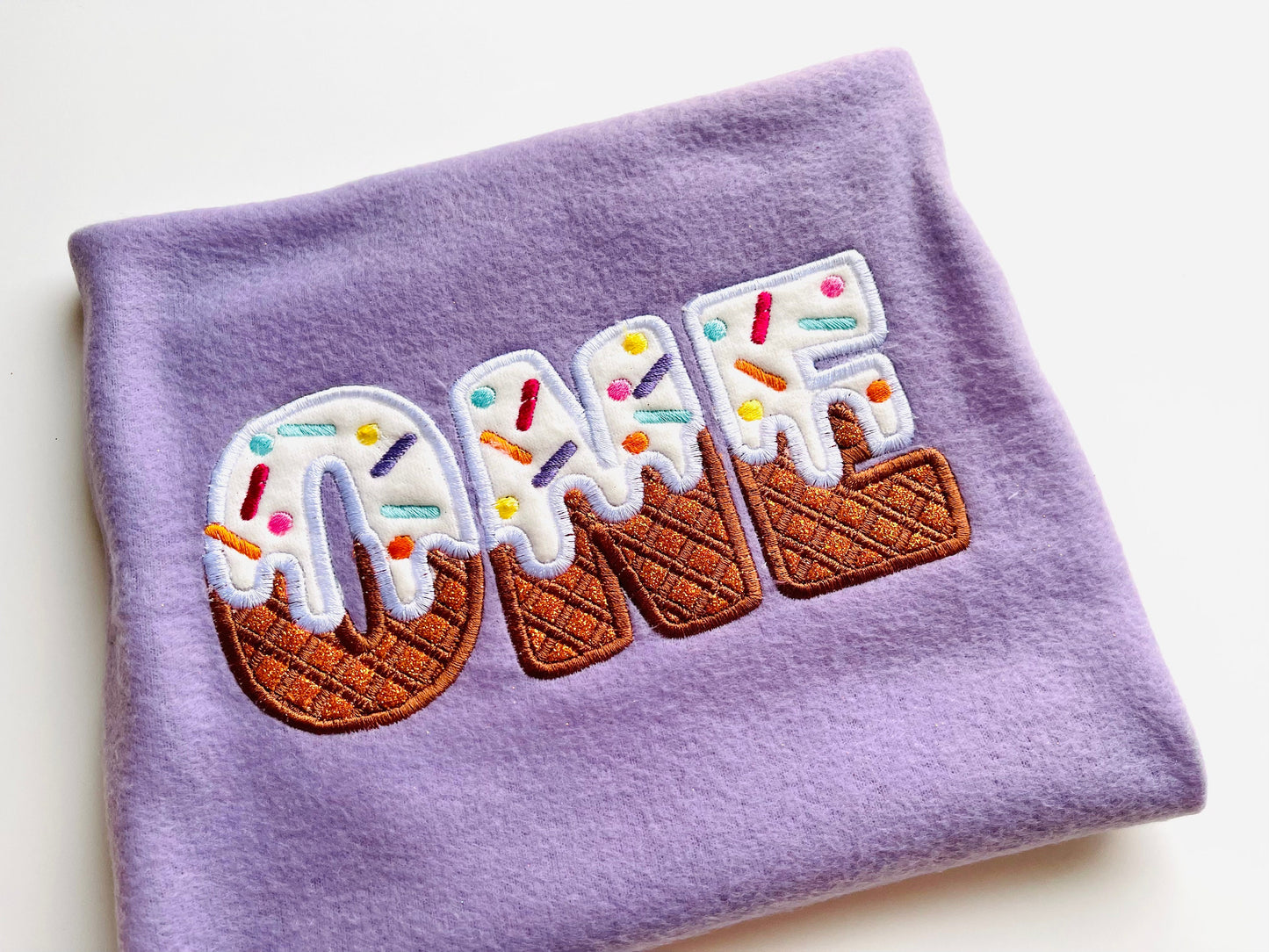Ice cream and waffle Font Applique machine embroidery designs kids Birthday shirt sweet monogram name alphabet