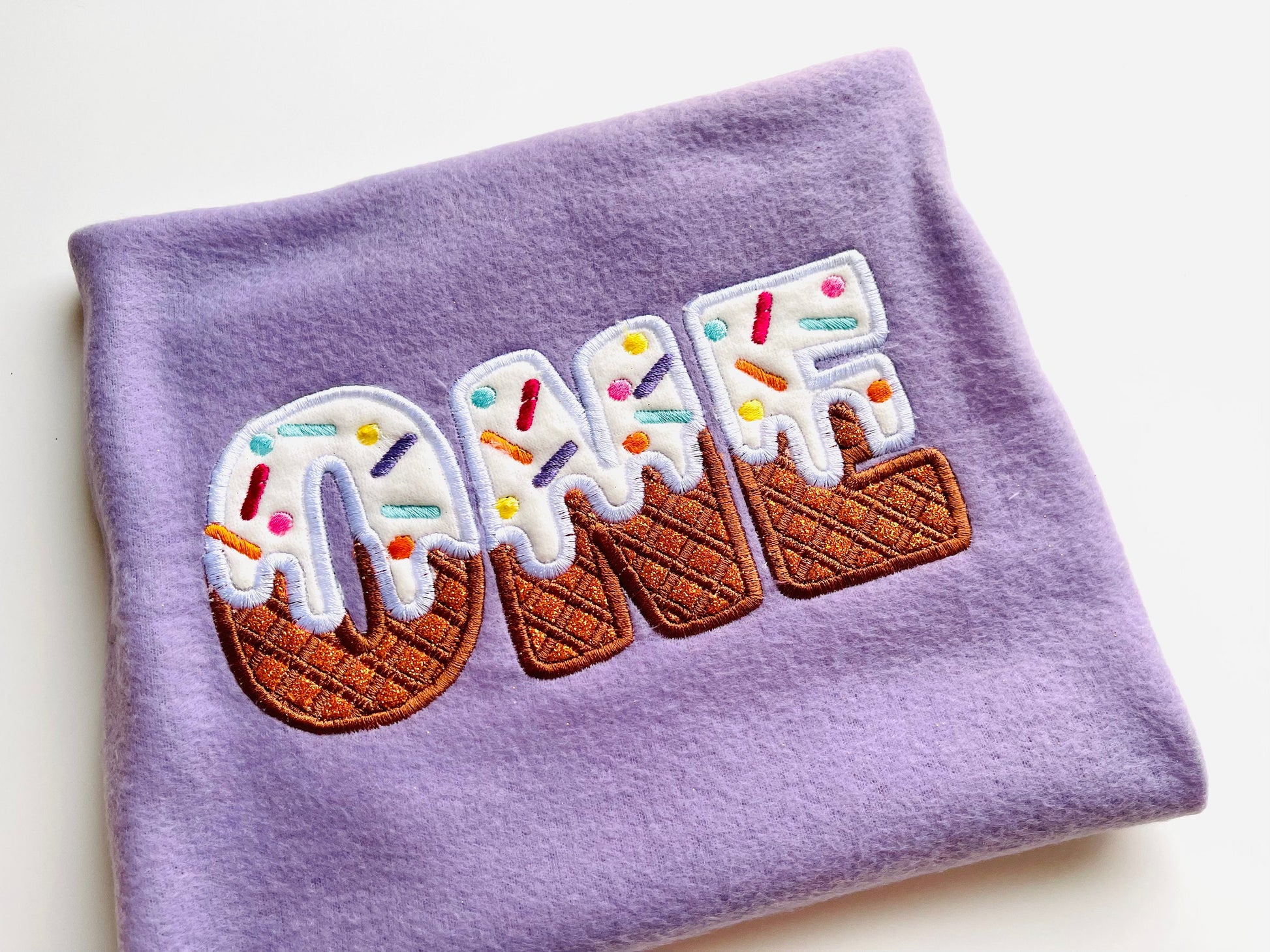 Ice cream and waffle Font Applique machine embroidery designs kids Birthday shirt sweet monogram name alphabet