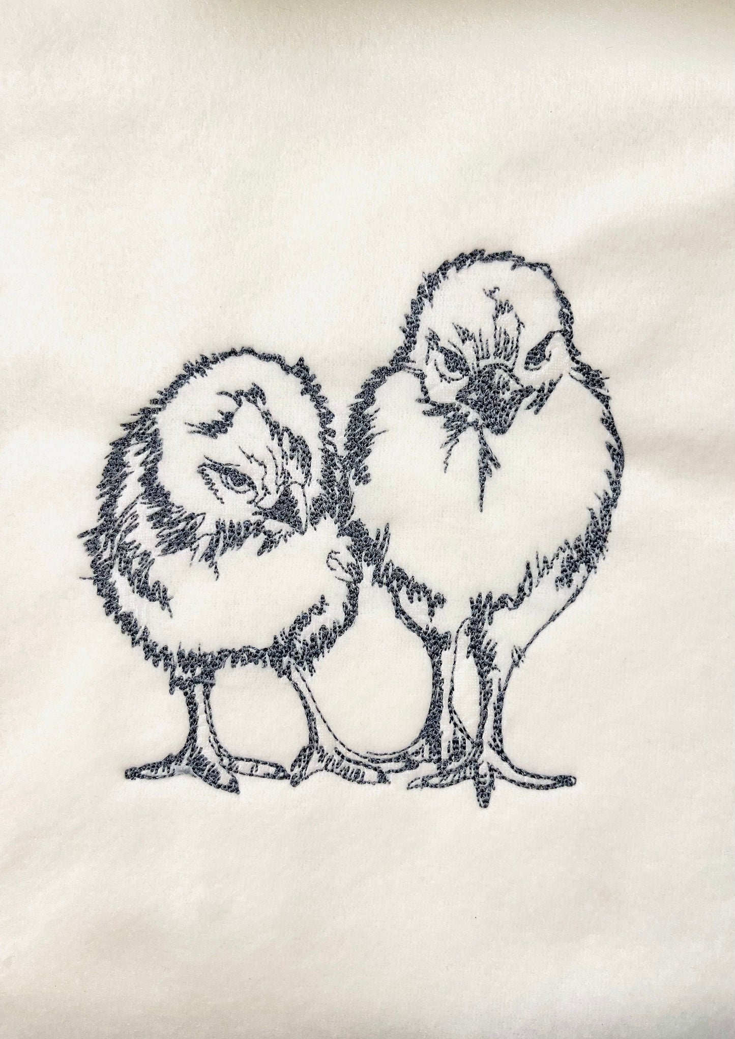 Easter Chick drawing silhouette fluffy Chicks line art sketch light stitch machine embroidery designs in sizes for hoop 4x4 and 5x7
