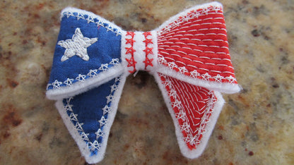 Patriotic Bow Set of 6 ITH – Instant Download | Artapli