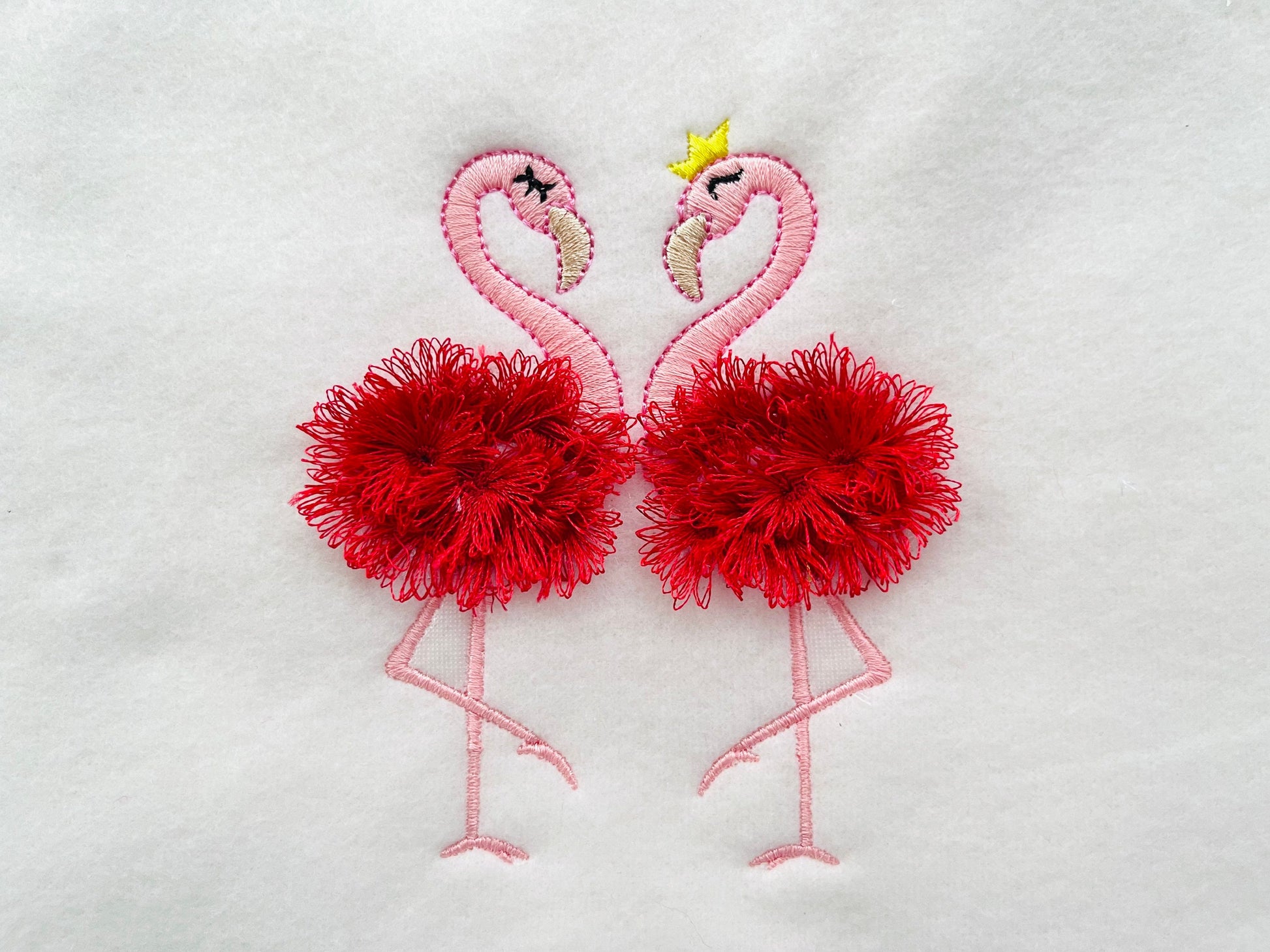 Two Valentine Fringed Flamingo - image 1