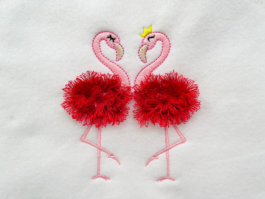Two Valentine Fringed Flamingo - image 1