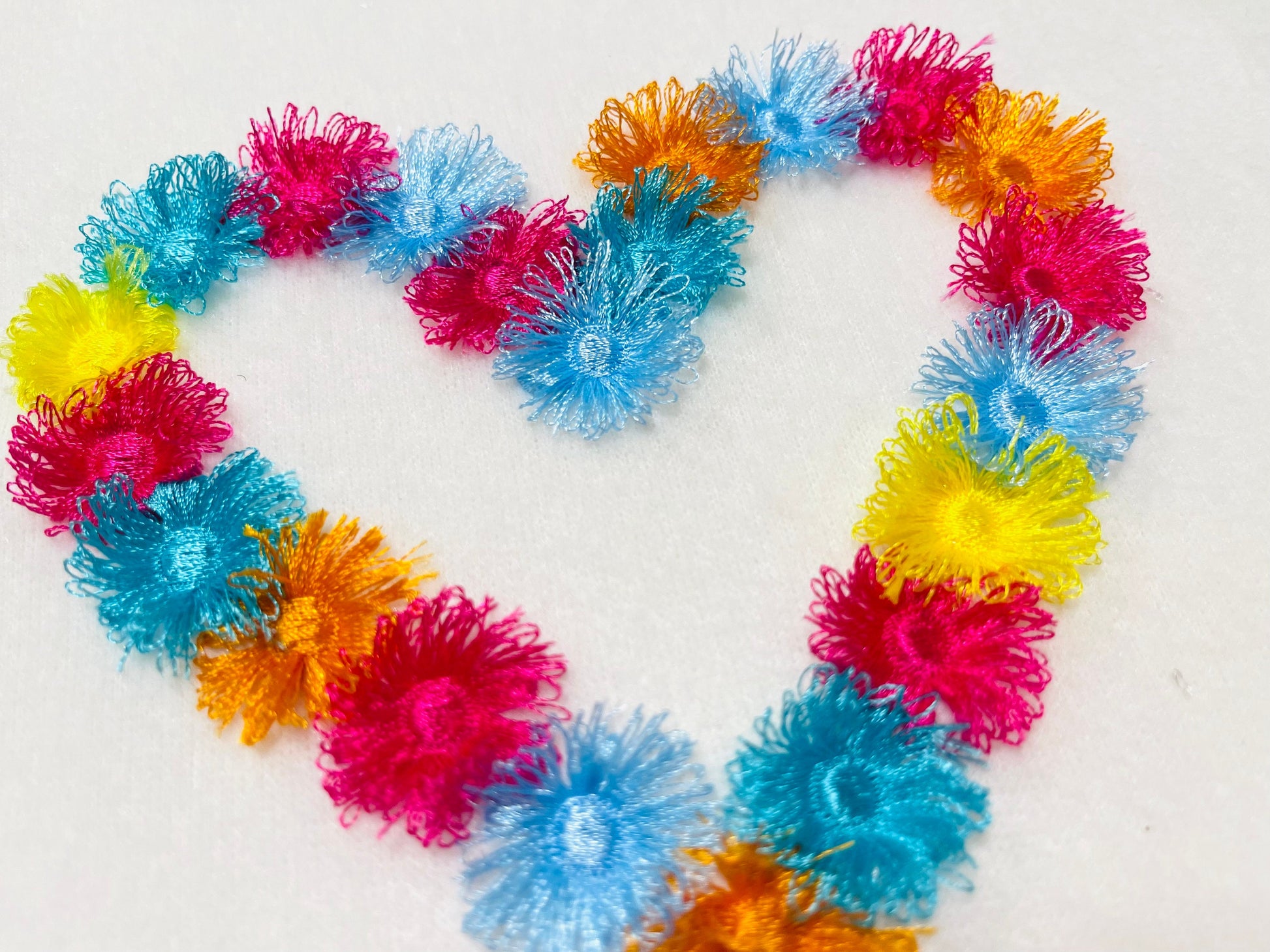 Fluffy Pom Pom Valentine Heart Chenille Awesome Hearts Fringed Fluffy Heart Fringe ITH in the Hoop Machine Embroidery Designs Pompoms - Etsy
