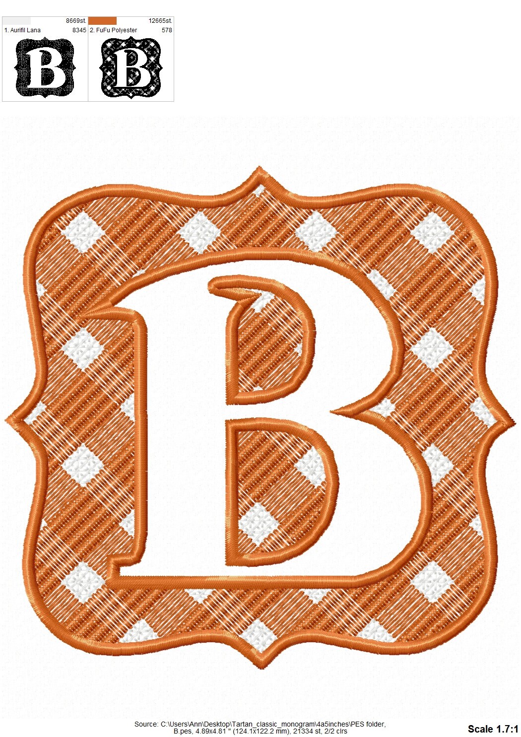 Embossed terry towel Monogram letters A-Z and gingham buffalo plaid Frame machine embroidery design