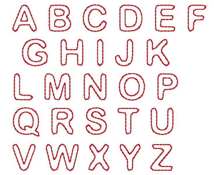 Hand Stitch Effect Font – Instant Download | Artapli