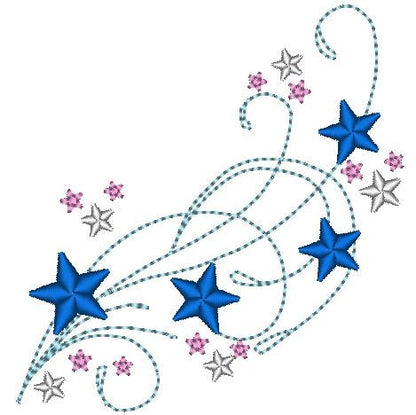 Fairy wand and Fairy wand tail machine embroidery designs