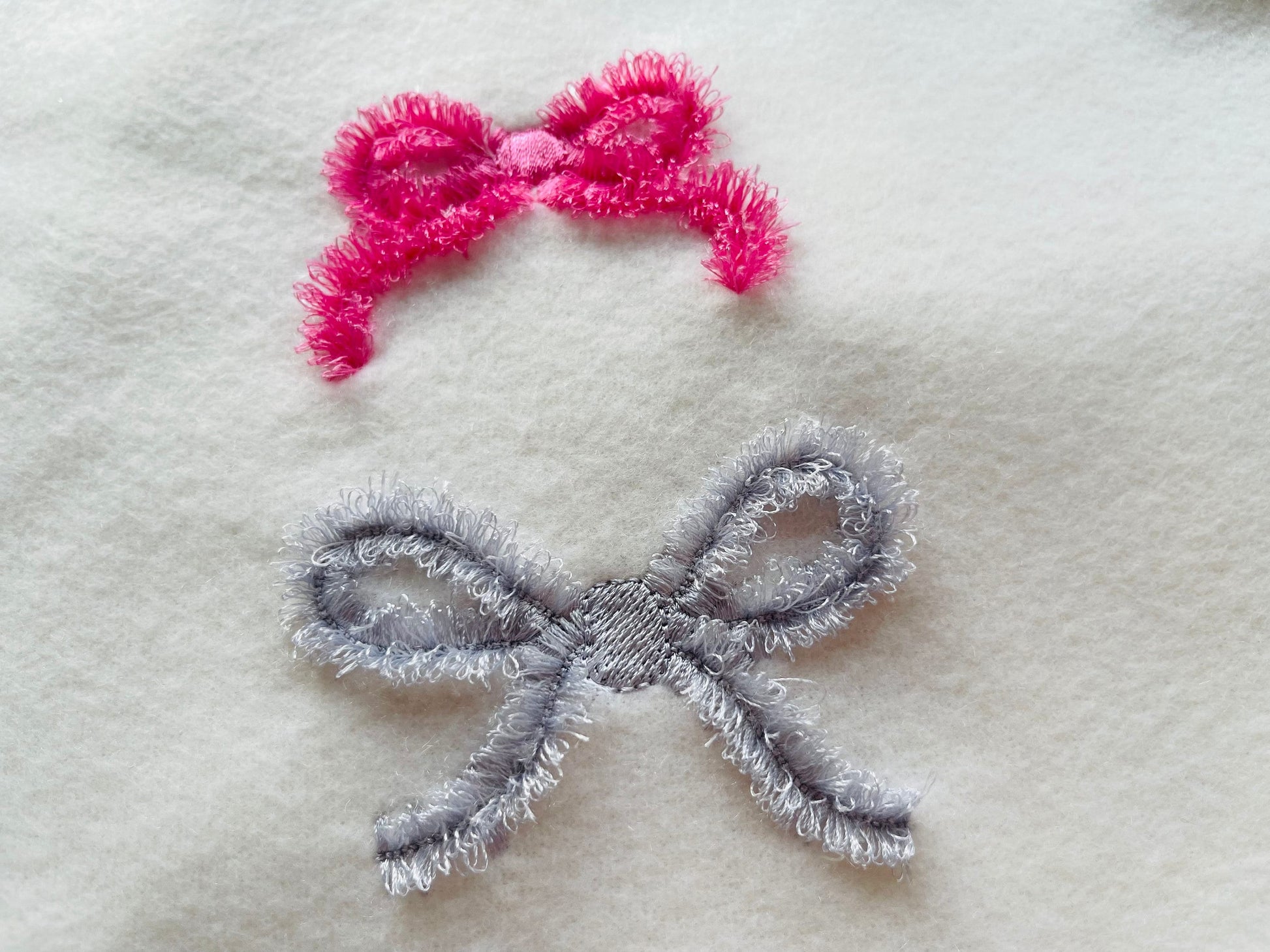 Fringe Bow Embroidery Bow Fur Machine Embroidery Design Baby Kids Fringe Chenille Little Bow Fringed Bow Font