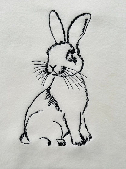 Magic bunny silhouette glow in the dark machine embroidery designs glowing bunny Easter Bunny outline