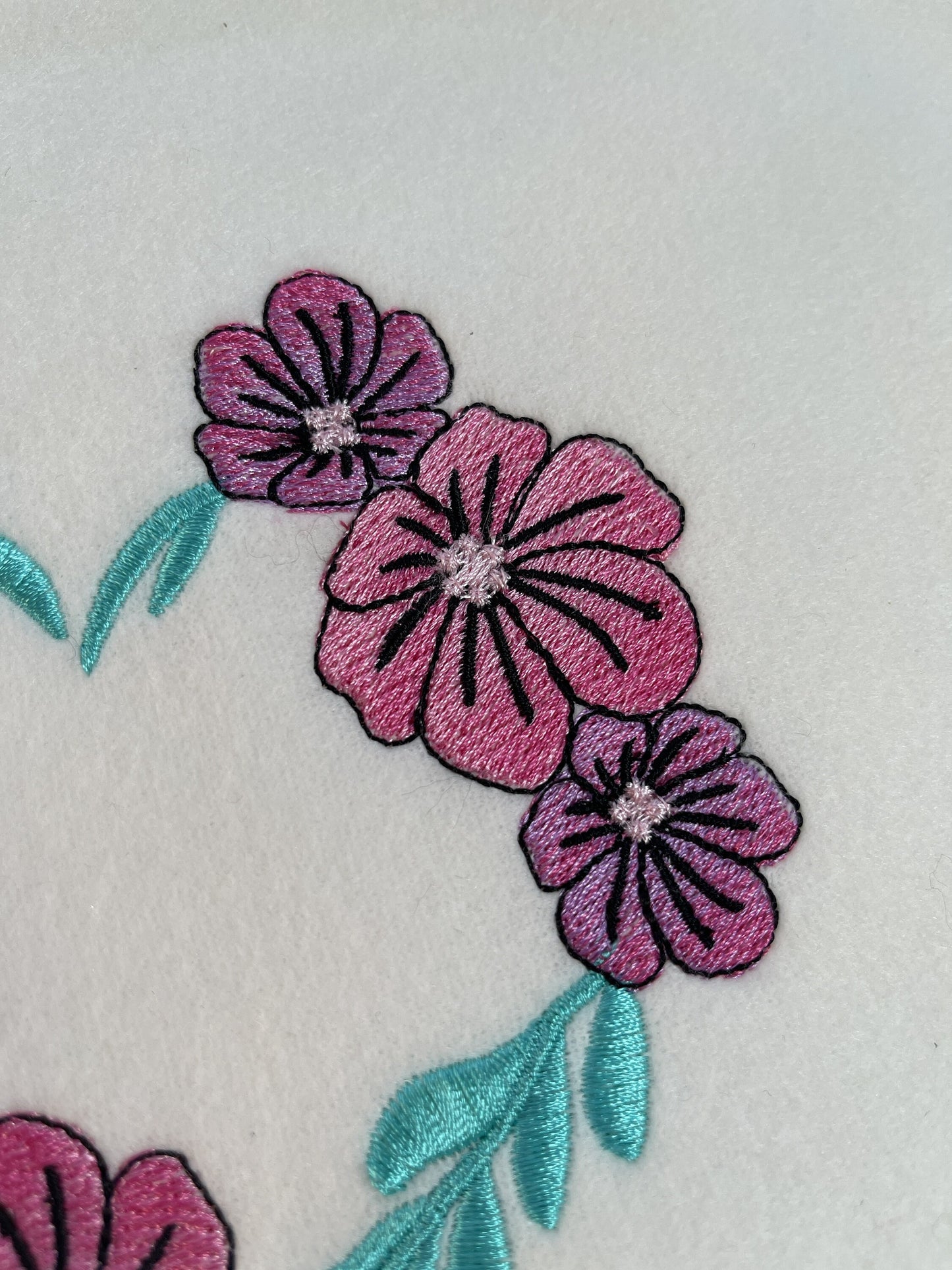 Heart shape Floral Wreath heart monogram frame border machine embroidery designs heart outline