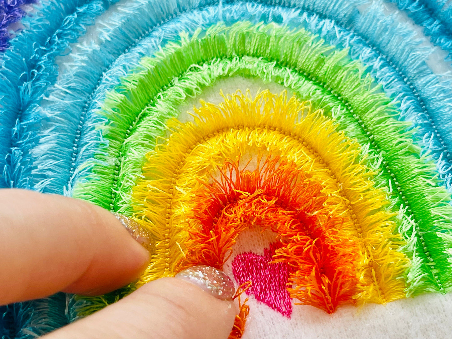 Fringed Rainbow with Heart