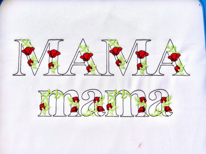 Light Poppy red Rose Floral Font Flower alphabet uppercase and lowercase letters initial monogram machine embroidery designs BX