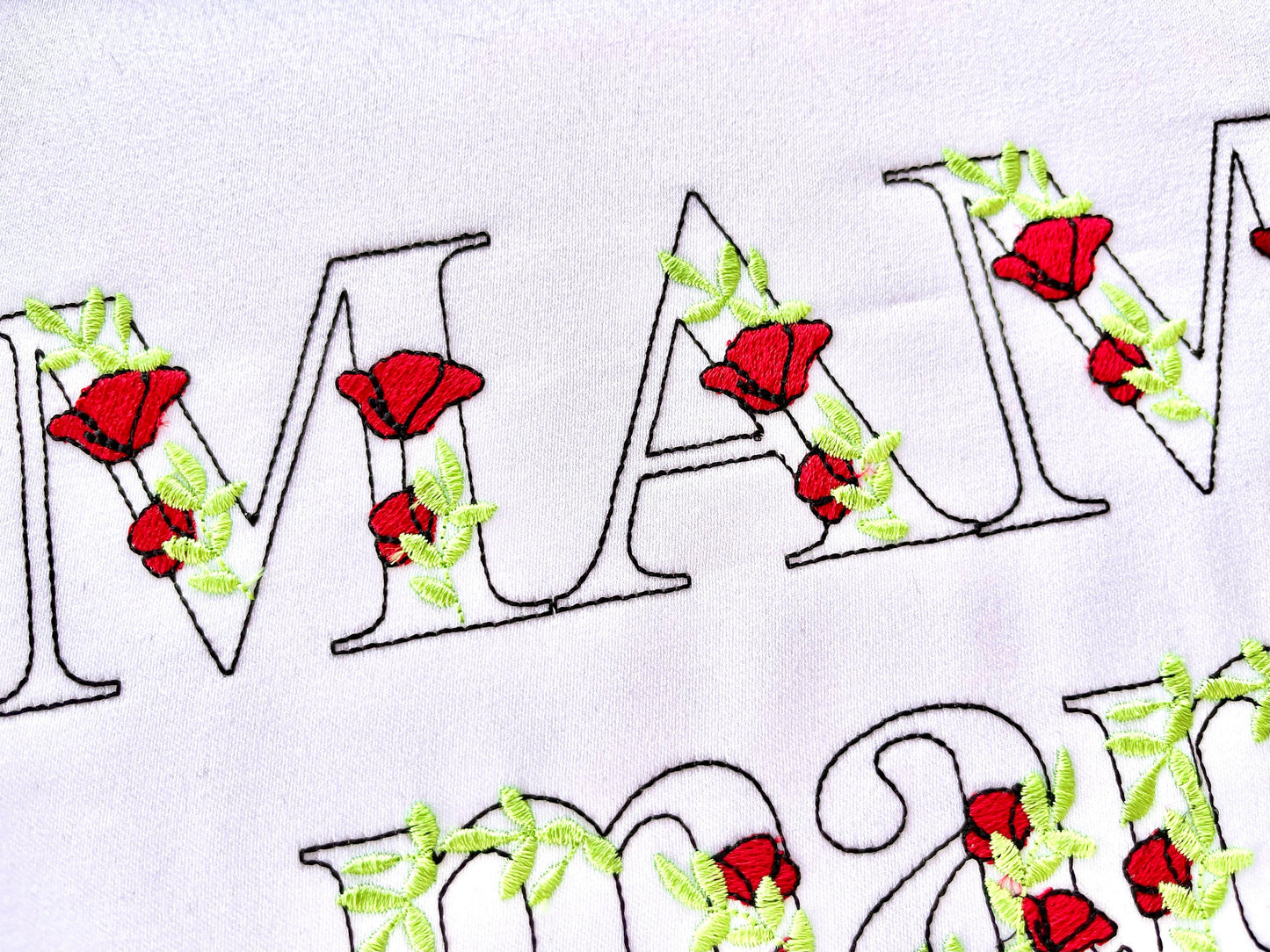 Light Poppy red Rose Floral Font Flower alphabet uppercase and lowercase letters initial monogram machine embroidery designs BX