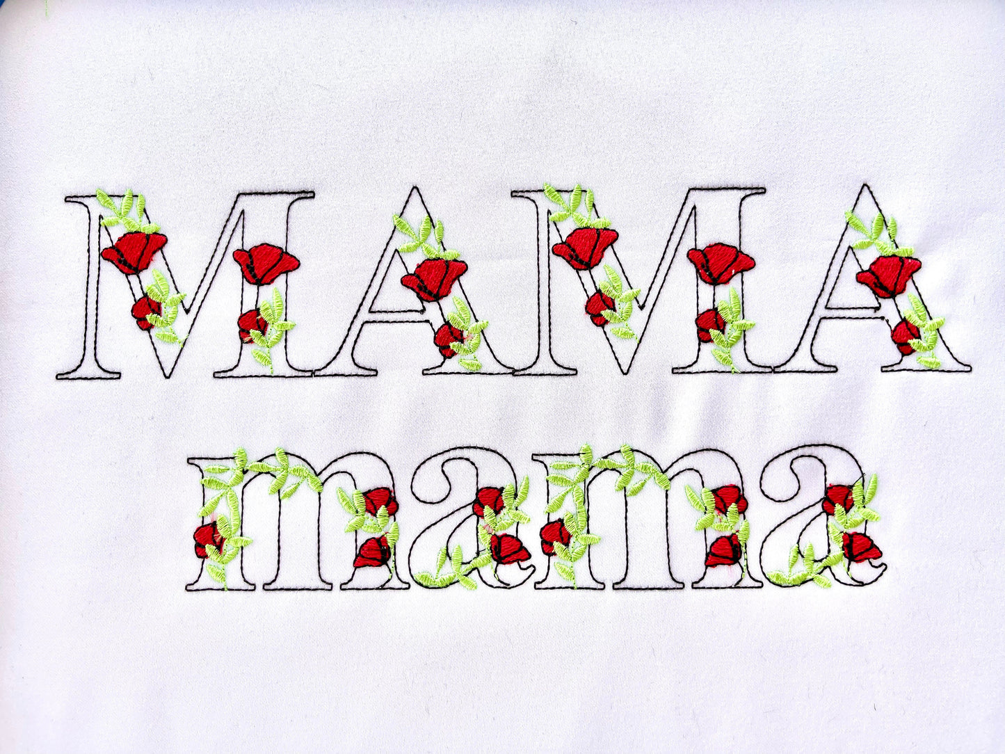 Light Poppy red Rose Floral Font Flower alphabet uppercase and lowercase letters initial monogram machine embroidery designs BX