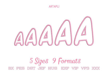 Baby Applique Font machine embroidery applique designs monogram alphabet