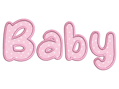 Baby Applique Font machine embroidery applique designs monogram alphabet