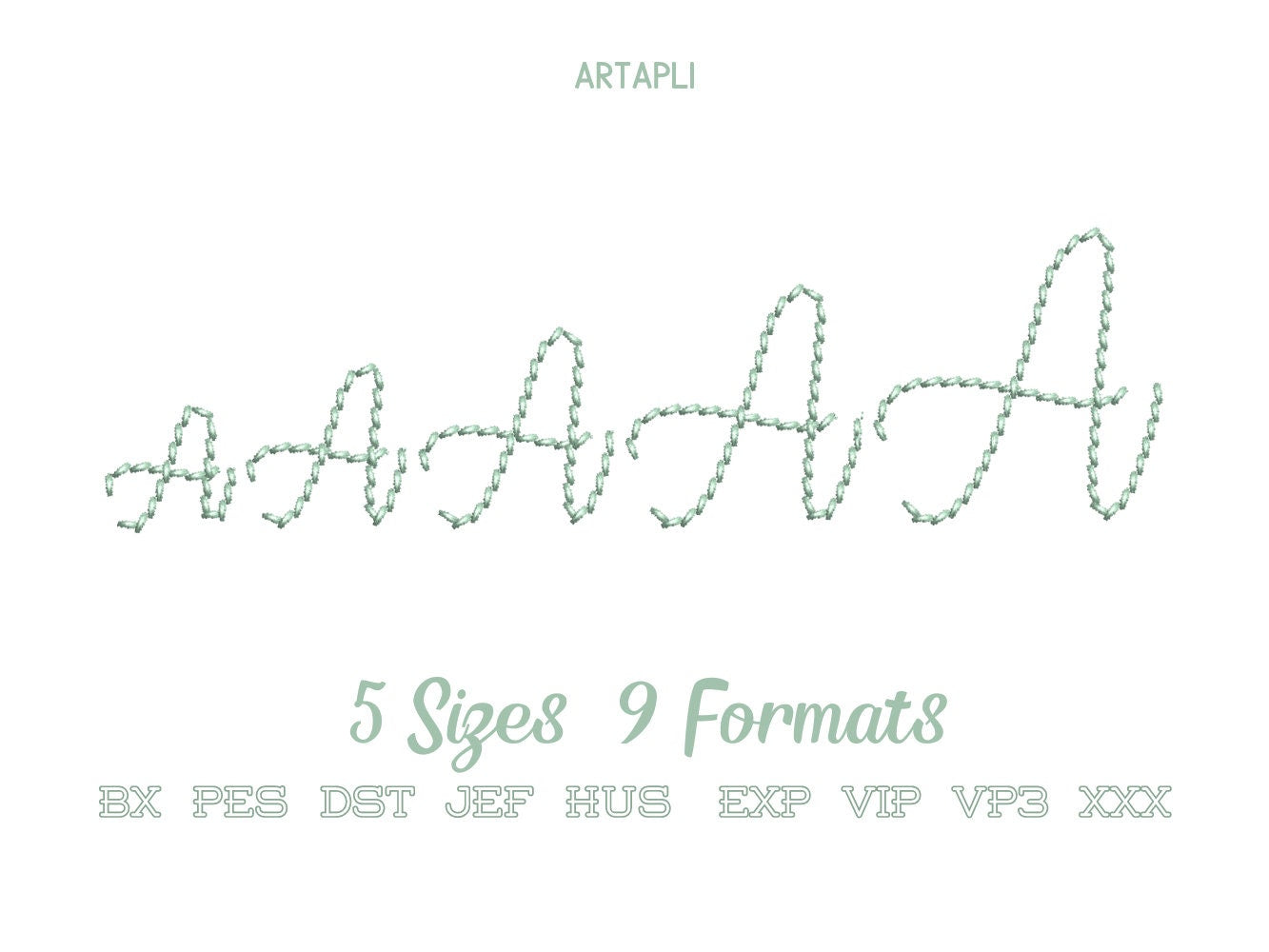 Hand stitch effect FONT back stitch alphabet letters and numbers machine embroidery designs in multiple mini sizes script font kids name