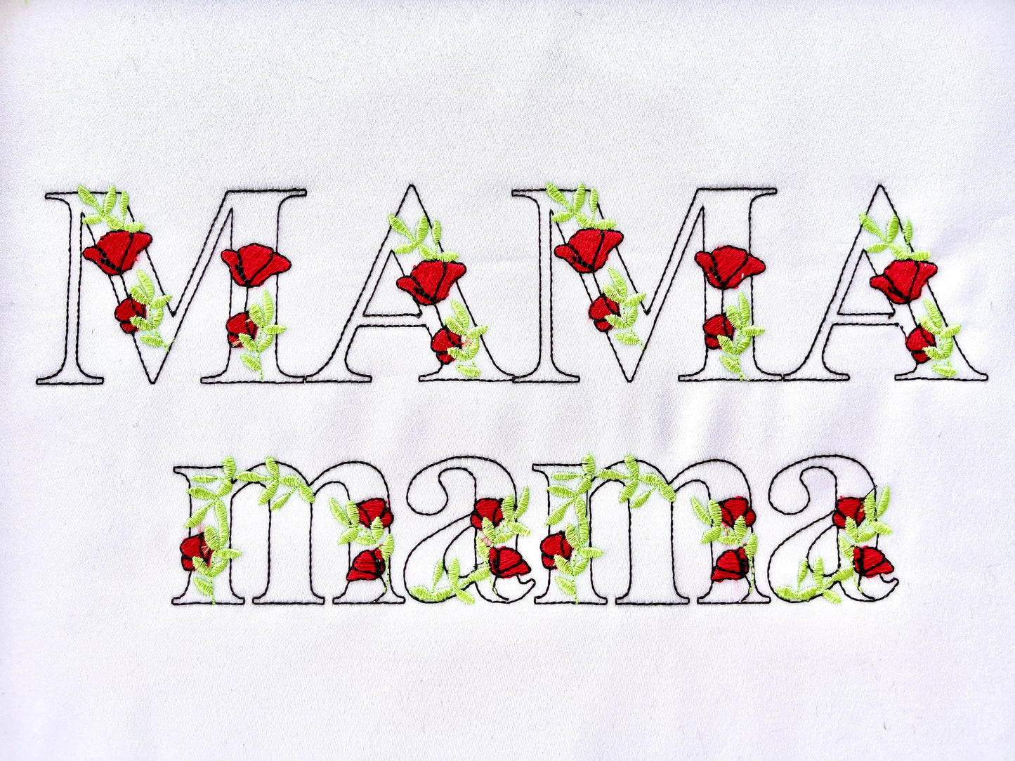 Light Poppy red Rose Floral Font Flower alphabet uppercase and lowercase letters initial monogram machine embroidery designs BX