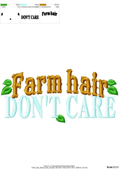 Farm hair don’t care, girly shabby chick summer saying – Instant Download | Artapli